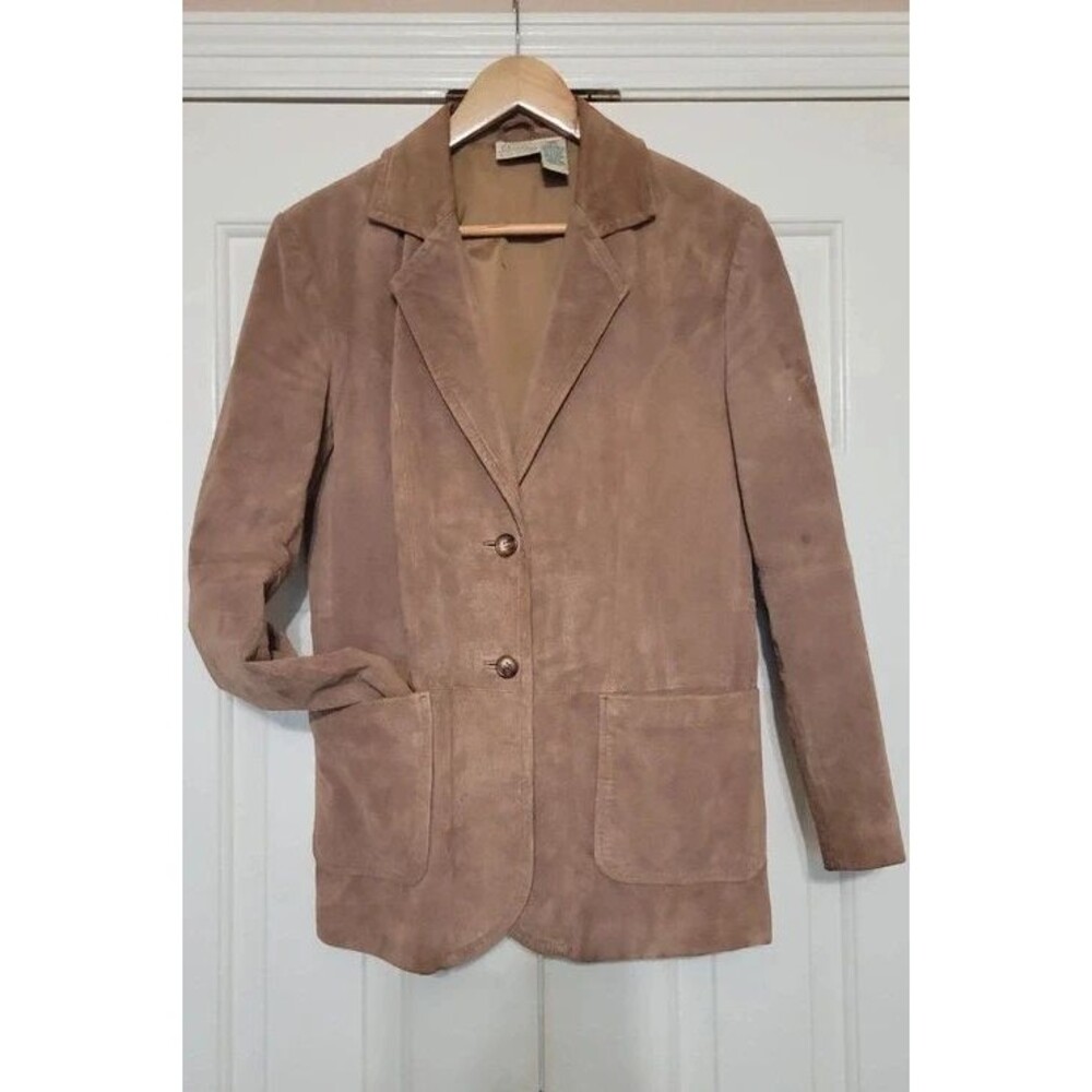VTG St. John's Bay Brown Tan Mocha Suede Jacket